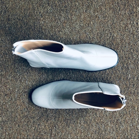 Zara TRF cube heel ankle boots (light grey) - Picture 8 of 12